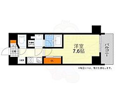 THEMUTUAL江坂 1Kの間取図画像