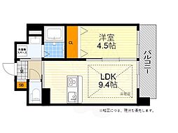 第25関根マンション 1LDKの間取図画像