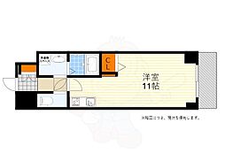 グランブルジュ ワンルームの間取図画像