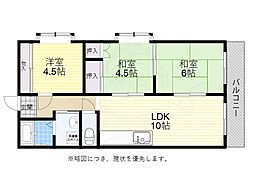 メゾン・ド・フロール 3LDKの間取図画像