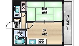 メゾンドオクノ 1DKの間取図画像