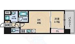 ライブガーデン江坂2 1LDKの間取図画像