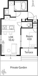 VictoryGarden中落合 1LDKの間取図画像