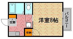 URBAN 1Kの間取図画像