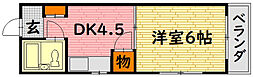 谷岡ビル1号館 1DKの間取図画像