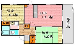 グリーンフィールドA 2LDKの間取図画像