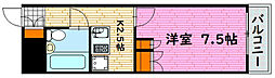 サンライズ千同二 1Kの間取図画像