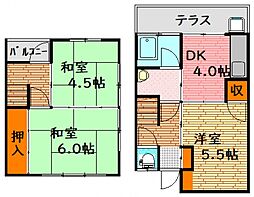 稲田貸家　西 1階3DKの間取り