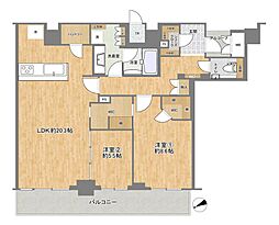 ザ・宝塚タワー 2LDKの間取図画像