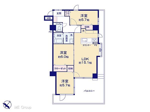 間取りを拡大表示
