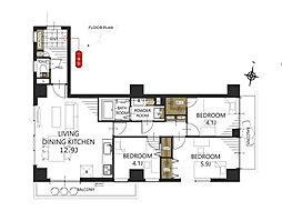 メゾン本町 3LDKの間取図画像