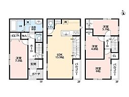 船橋市栄町1丁目 新築一戸建て 全3棟