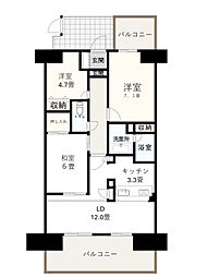 稲毛長沼パークハウス 3LDKの間取図画像