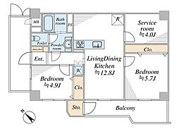 市川行徳住宅 3LDKの間取図画像