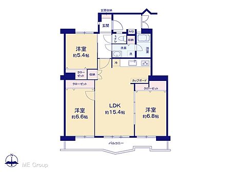 3LDK 間取り