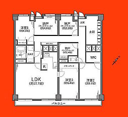 イトーピア稲毛マンション 3SLDKの間取図画像