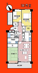 パストラルハイム佐倉志津弐番館 3LDKの間取図画像