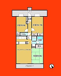 ダイアパレス千城台2 3LDKの間取図画像