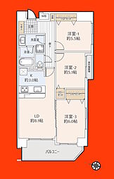 アプレ千葉センターコート 3LDKの間取図画像