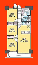 ライオンズステーションプラザ西船橋 2SLDKの間取図画像