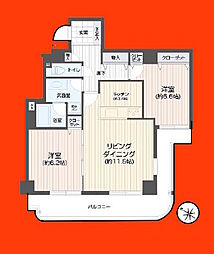 ガーデンプラザ新検見川20番館 2LDKの間取図画像
