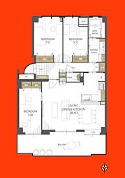 ライフブロード西白井5号棟 3LDKの間取図画像