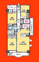 モアステージ市川 3LDKの間取図画像