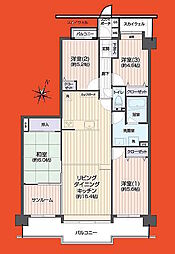 セントラルコート習志野台 4LDKの間取図画像