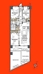 藤和シティホームズ蘇我 3LDKの間取図画像