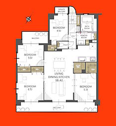 藤和シティホームズ蘇我 4LDKの間取図画像