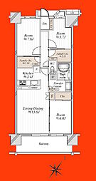 タイムズアリーナ千葉中央アクティタワー 3LDKの間取図画像
