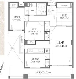クレストフォルム新百合ヶ丘サウスヒル 3SLDKの間取図画像