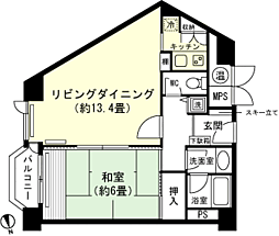 西武ヴィラ苗場クリスタル1号館 1LDKの間取図画像
