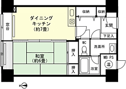 ライオンズマンション石打丸山 1DKの間取図画像
