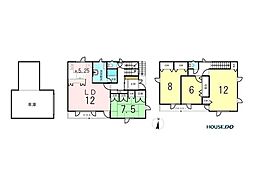 中古戸建　美芳町9丁目 4LDKの間取り