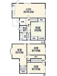 静岡市清水区鳥坂　R 4LDKの間取り