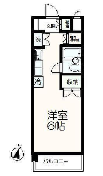 トウタクサン 203｜東京都多摩市豊ヶ丘1丁目(賃貸マンション1R・2階・22.77㎡)の写真 その2