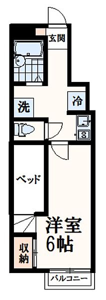 サニーウェル 109｜東京都多摩市和田(賃貸アパート1K・1階・23.71㎡)の写真 その2