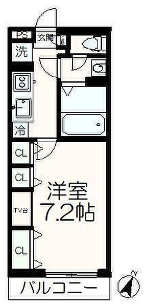 グレイス堀之内 307｜東京都八王子市堀之内3丁目(賃貸マンション1K・3階・26.08㎡)の写真 その2