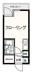 フレスコ永山 4階1Kの間取り