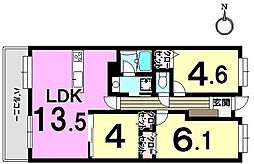 JGMシュリアン土井 3LDKの間取図画像