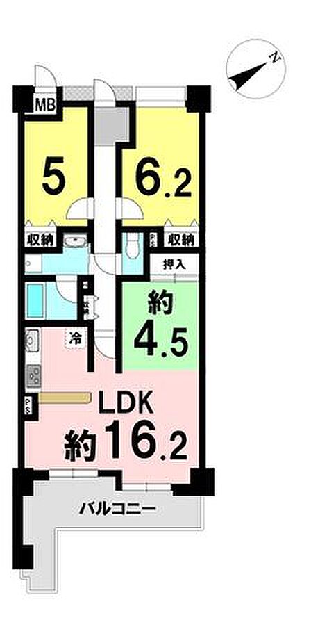 3LDKの間取り
