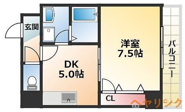 ヒルズ1 ｜愛知県名古屋市北区平安1丁目(賃貸マンション1DK・7階・30.50㎡)の写真 その2