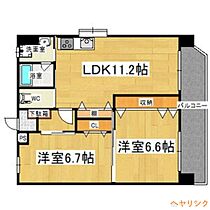 レジデンスアービジョン  ｜ 愛知県名古屋市北区清水2丁目（賃貸マンション2LDK・6階・58.32㎡） その2