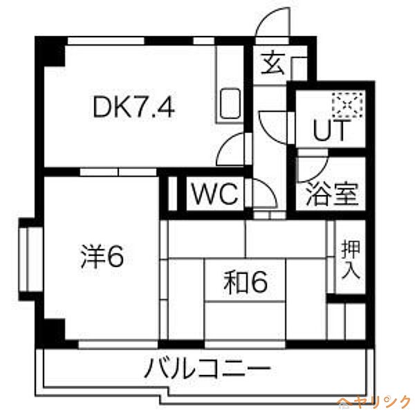 ファミーユ城西 ｜愛知県名古屋市西区城西2丁目(賃貸マンション2DK・2階・45.00㎡)の写真 その2