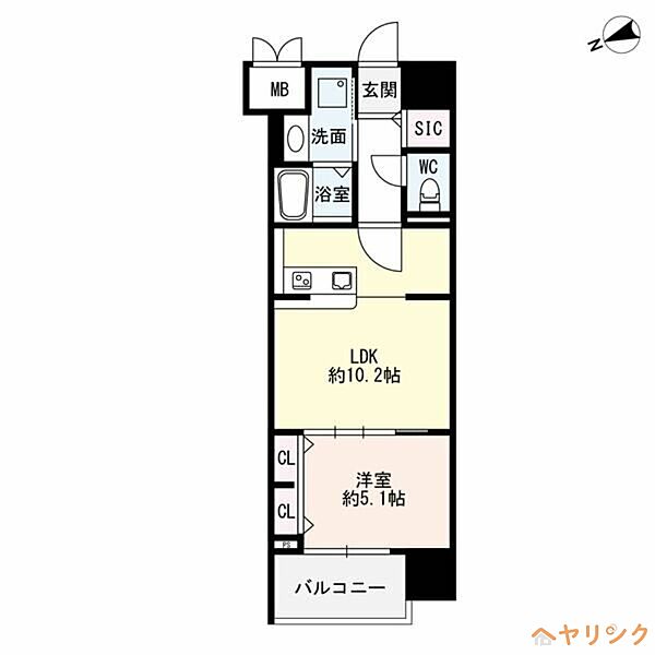 ザ・シンフォニア新栄 ｜愛知県名古屋市中区新栄2丁目(賃貸マンション1LDK・12階・39.29㎡)の写真 その2