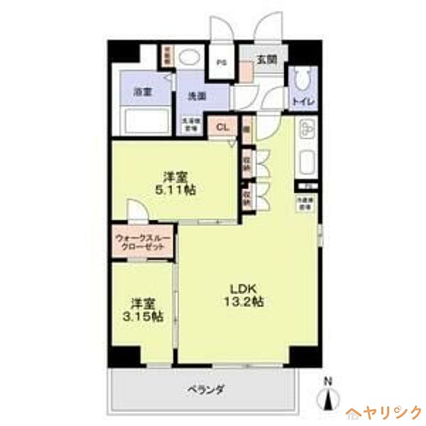 クレストタワー栄 ｜愛知県名古屋市中区栄4丁目(賃貸マンション2LDK・12階・51.91㎡)の写真 その2