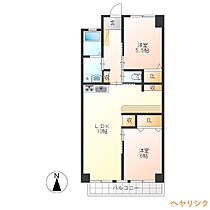 森彦第3コーポラス  ｜ 愛知県名古屋市西区比良3丁目（賃貸マンション2LDK・3階・57.00㎡） その2