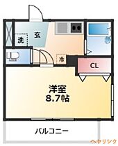 グランドハイツ21  ｜ 愛知県名古屋市西区枇杷島1丁目（賃貸マンション1K・2階・24.84㎡） その2