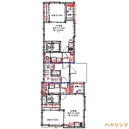 仮称)ハーモニーテラス笠取町三丁目B 3階1DKの間取り